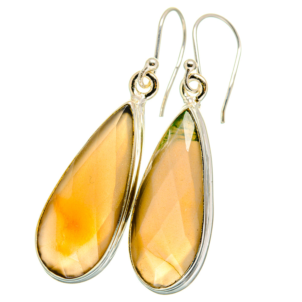 Moss Agate Earrings handcrafted by Anasilvercos - EARR421538