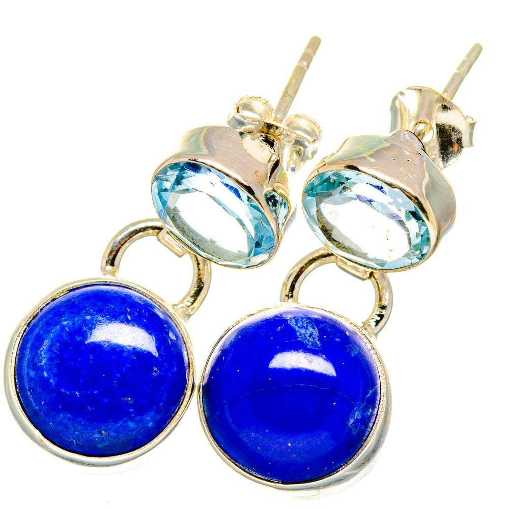 Lapis Lazuli Earrings handcrafted by Anasilvercos - EARR421543