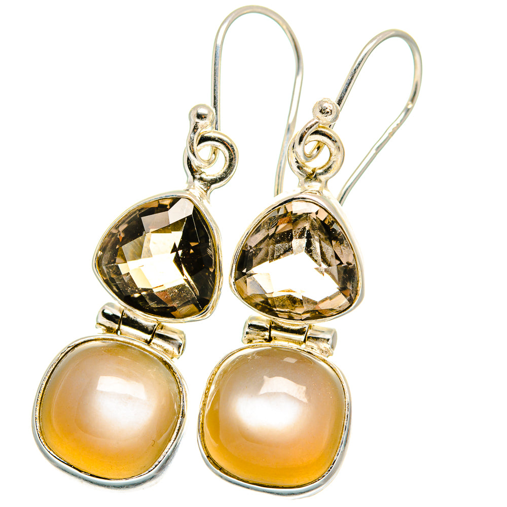 Moonstone Earrings handcrafted by Anasilvercos - EARR421545