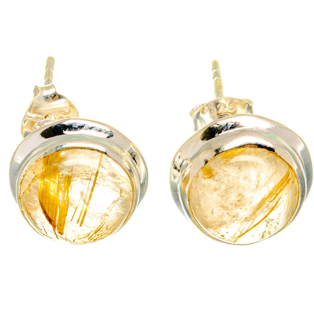 Rutilated Quartz Earrings handcrafted by Anasilvercos - EARR421554