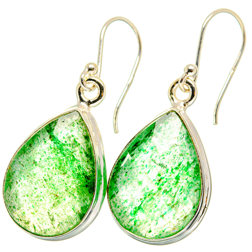 Green Aventurine Earrings handcrafted by Anasilvercos - EARR421573
