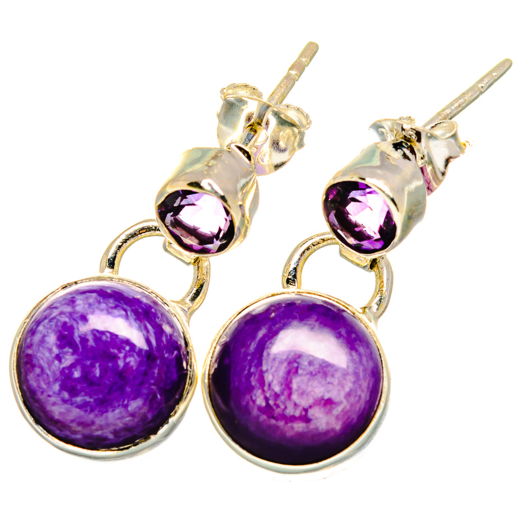 Charoite Earrings handcrafted by Anasilvercos - EARR421580