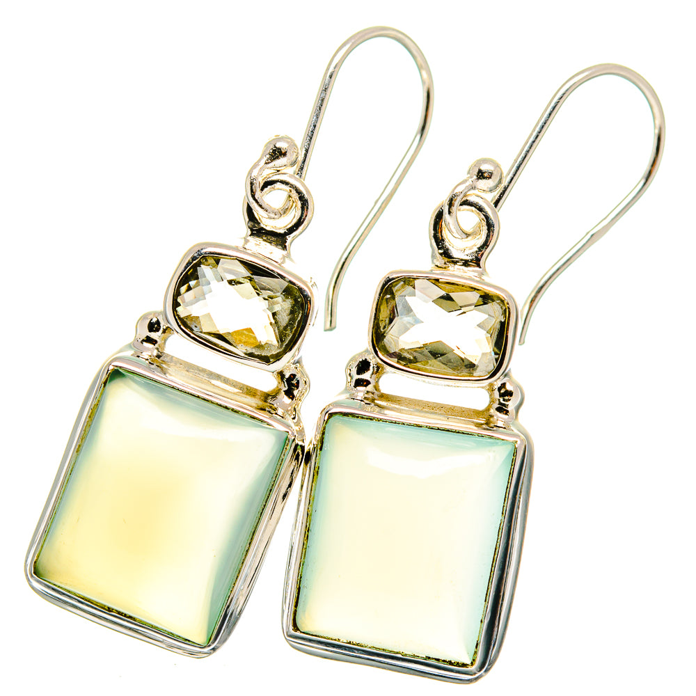 Aqua Chalcedony Earrings handcrafted by Anasilvercos - EARR421586 - Photo 2