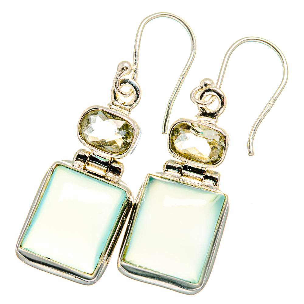 Aqua Chalcedony Earrings handcrafted by Anasilvercos - EARR421641 - Photo 2
