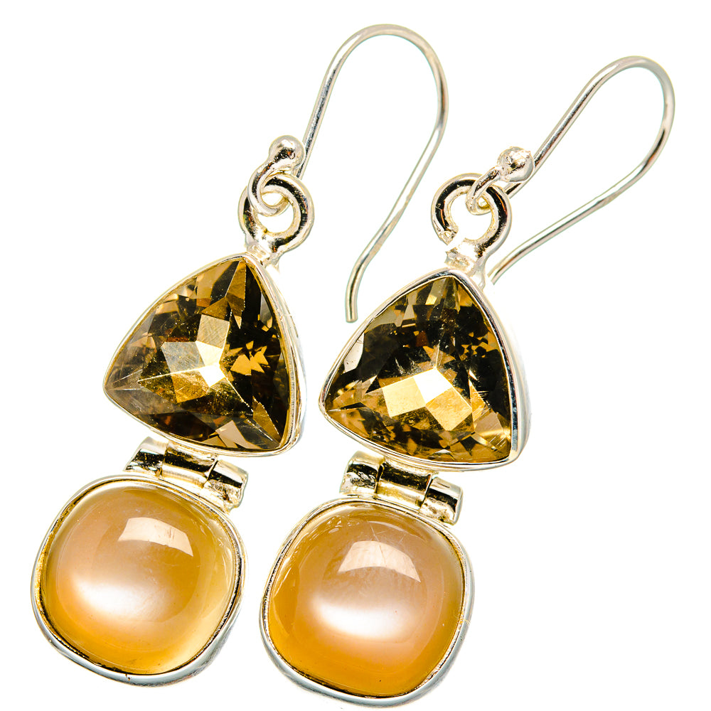 Moonstone Earrings handcrafted by Anasilvercos - EARR421643