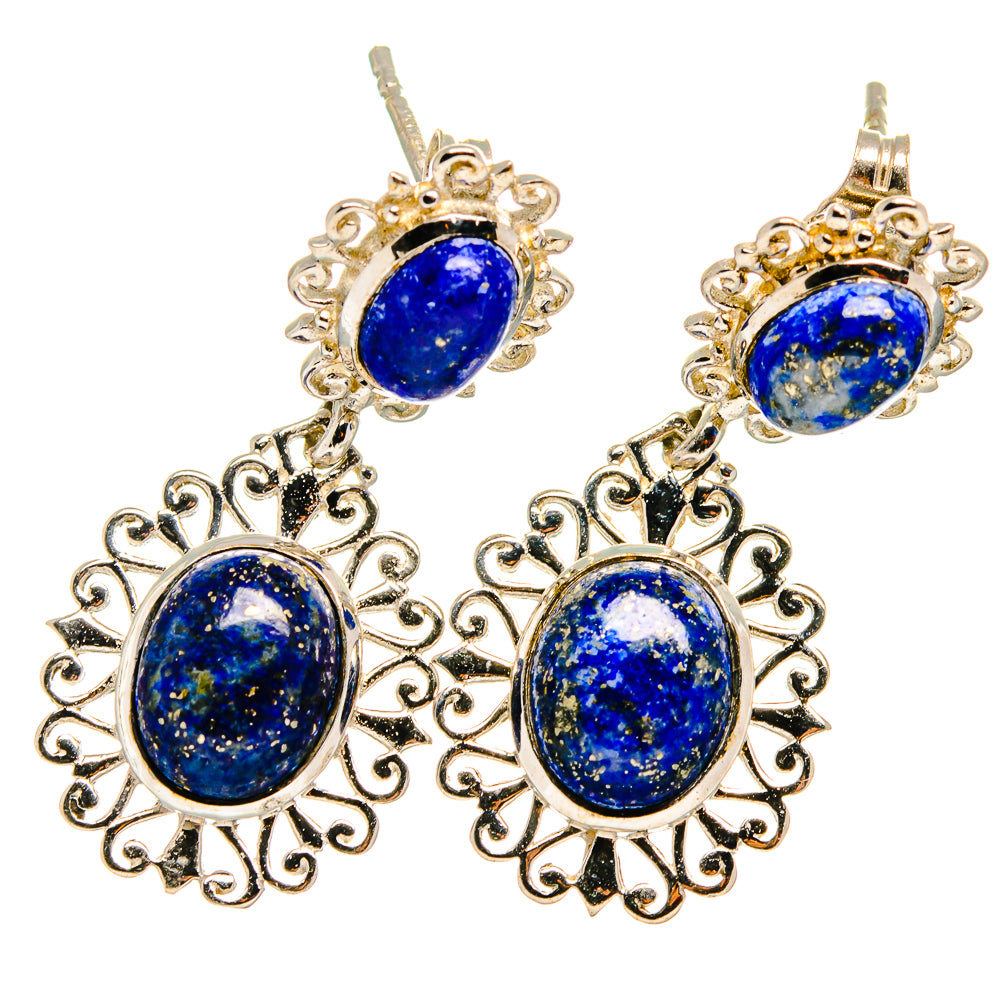 Lapis Lazuli Earrings handcrafted by Anasilvercos - EARR421644