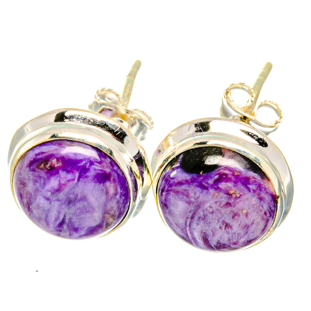 Charoite Earrings handcrafted by Anasilvercos - EARR421674