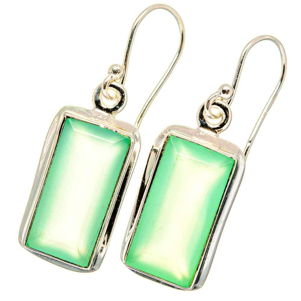 Aqua Chalcedony Earrings handcrafted by Anasilvercos - EARR421685