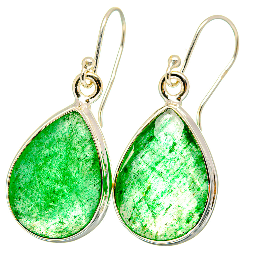 Green Aventurine Earrings handcrafted by Anasilvercos - EARR421731