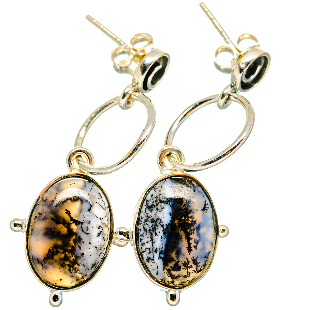 Dendritic Opal Earrings handcrafted by Anasilvercos - EARR421760