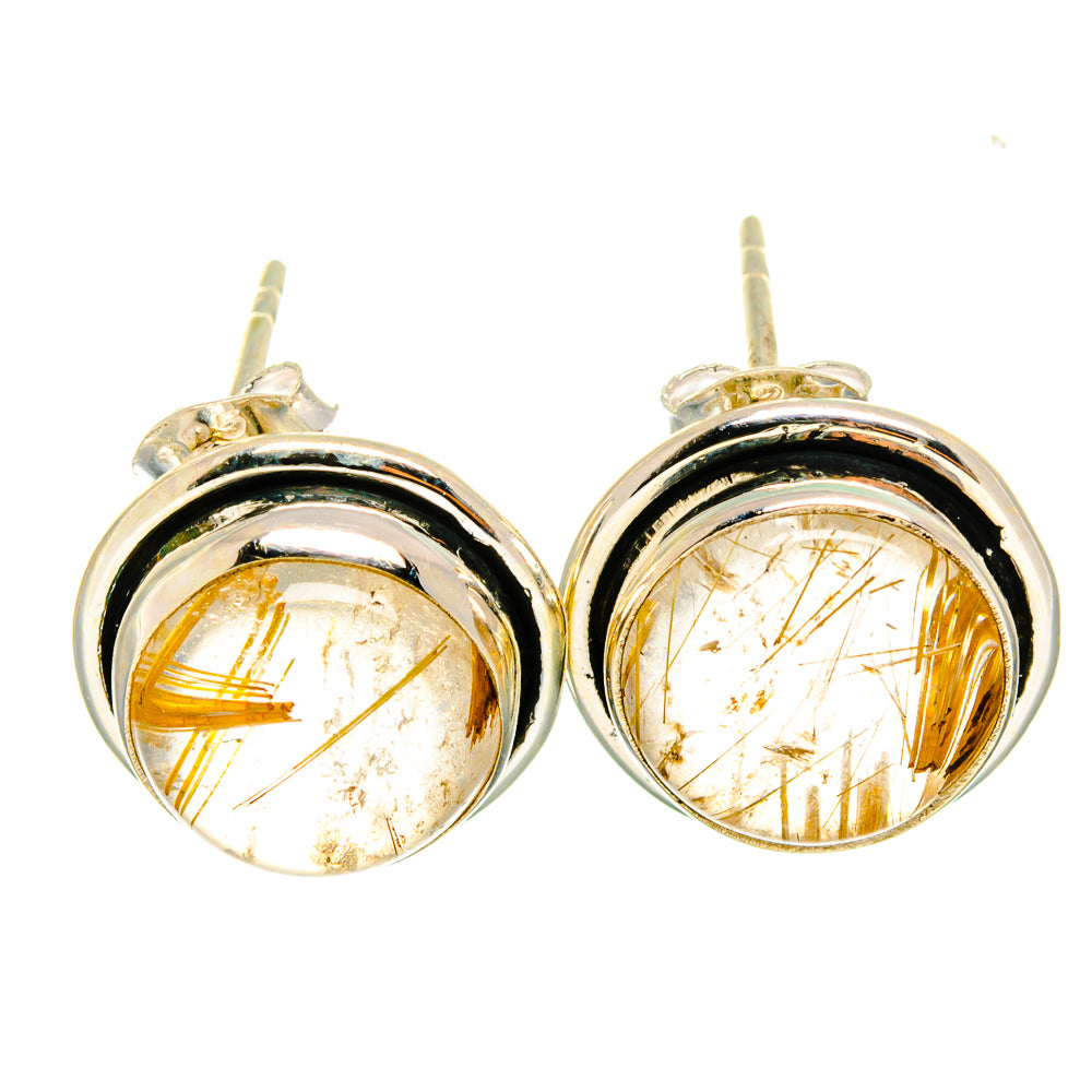 Rutilated Quartz Earrings handcrafted by Anasilvercos - EARR421764