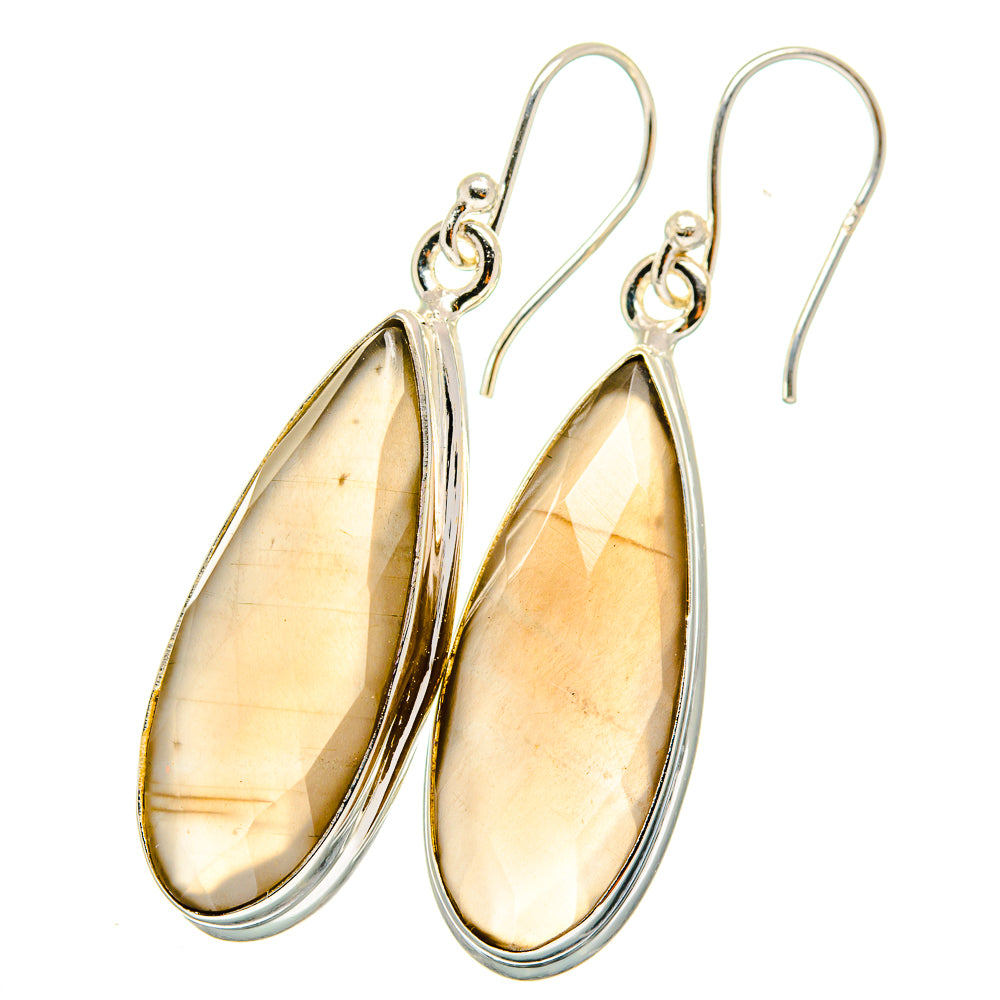 Moonstone Earrings handcrafted by Anasilvercos - EARR421765