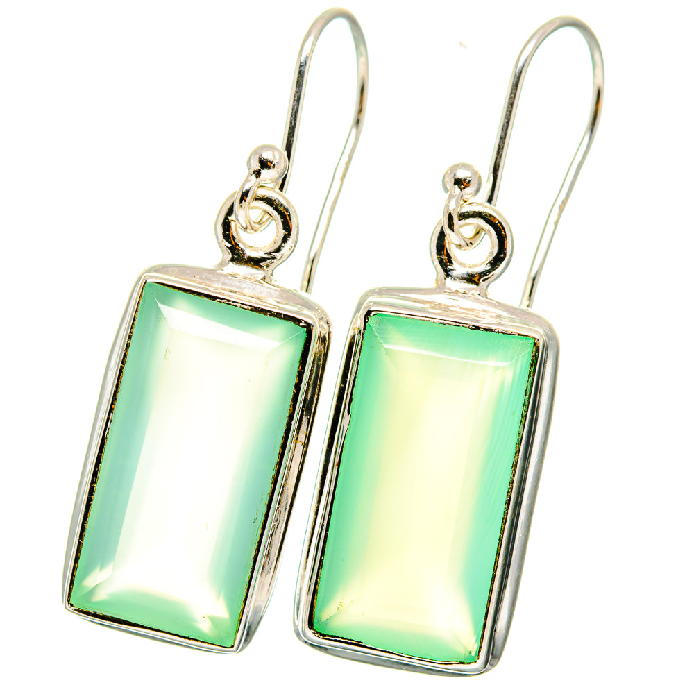 Aqua Chalcedony Earrings handcrafted by Anasilvercos - EARR421768