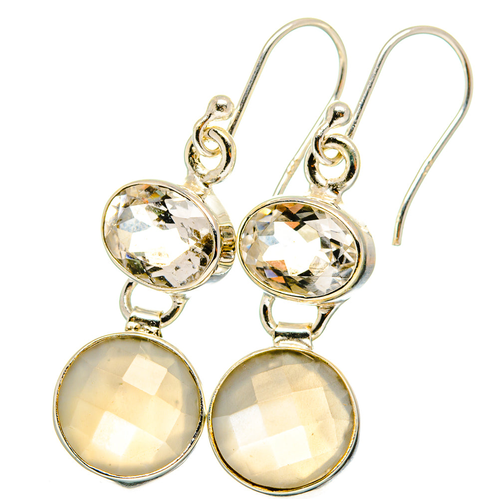 Moonstone Earrings handcrafted by Anasilvercos - EARR421776