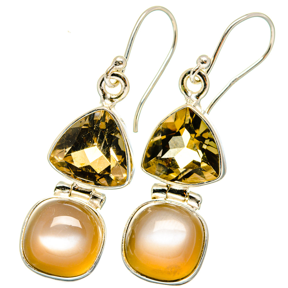 Moonstone Earrings handcrafted by Anasilvercos - EARR421794