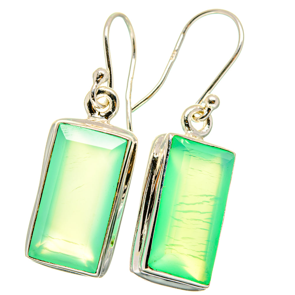Aqua Chalcedony Earrings handcrafted by Anasilvercos - EARR421815