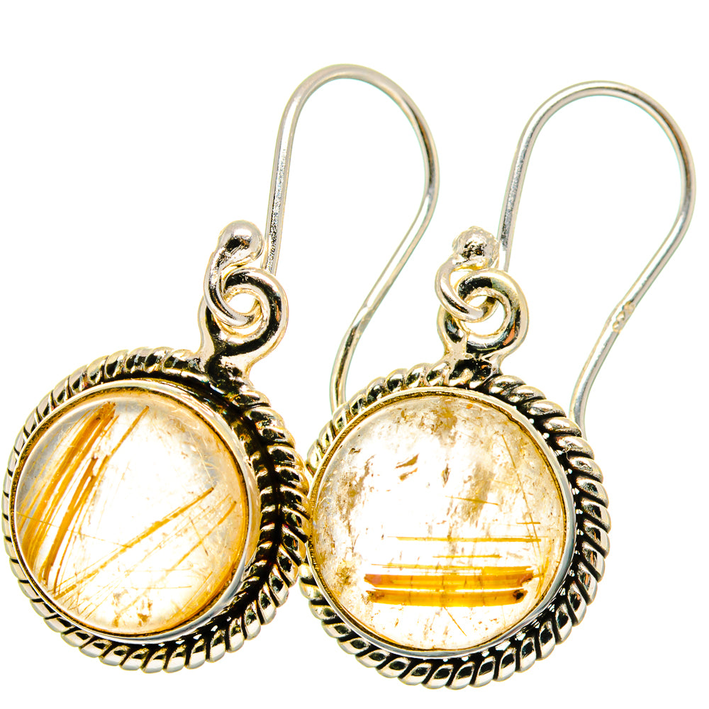 Rutilated Quartz Earrings handcrafted by Anasilvercos - EARR421820