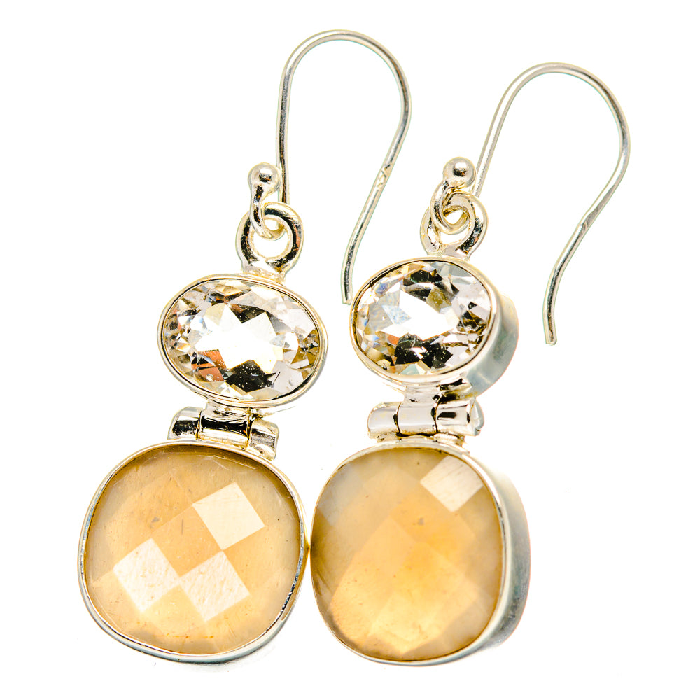 Moonstone Earrings handcrafted by Anasilvercos - EARR421844