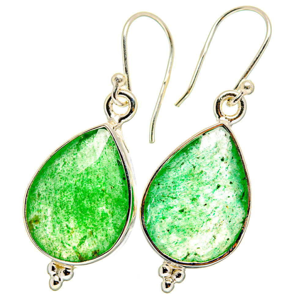 Green Aventurine Earrings handcrafted by Anasilvercos - EARR421849