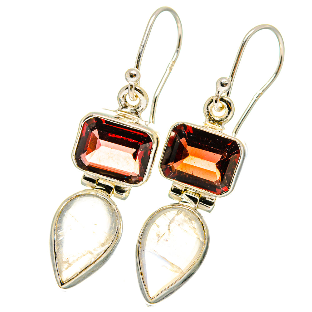 Rainbow Moonstone Earrings handcrafted by Anasilvercos - EARR421852