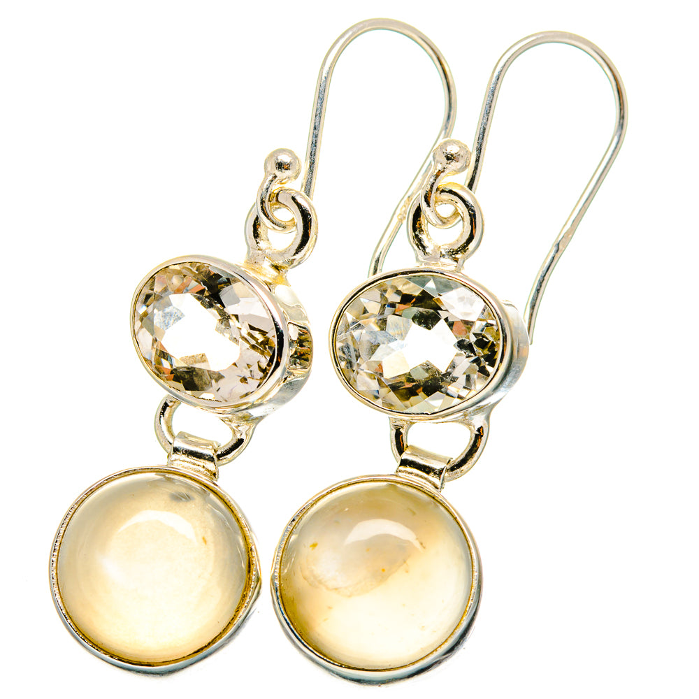 Moonstone Earrings handcrafted by Anasilvercos - EARR421873