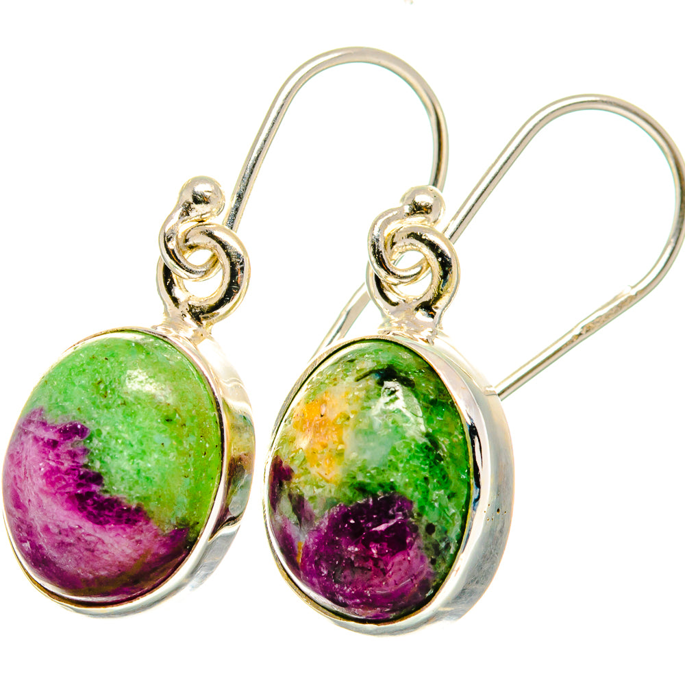 Ruby Zoisite Earrings handcrafted by Anasilvercos - EARR421901