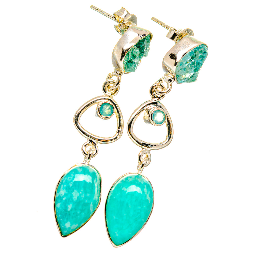 Amazonite Earrings handcrafted by Anasilvercos - EARR421903