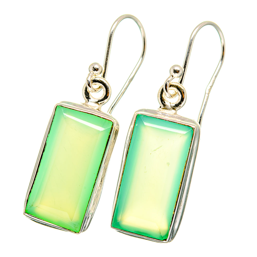 Aqua Chalcedony Earrings handcrafted by Anasilvercos - EARR421928