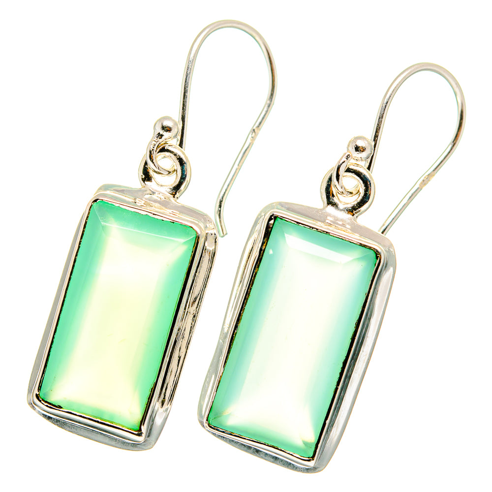Aqua Chalcedony Earrings handcrafted by Anasilvercos - EARR421932