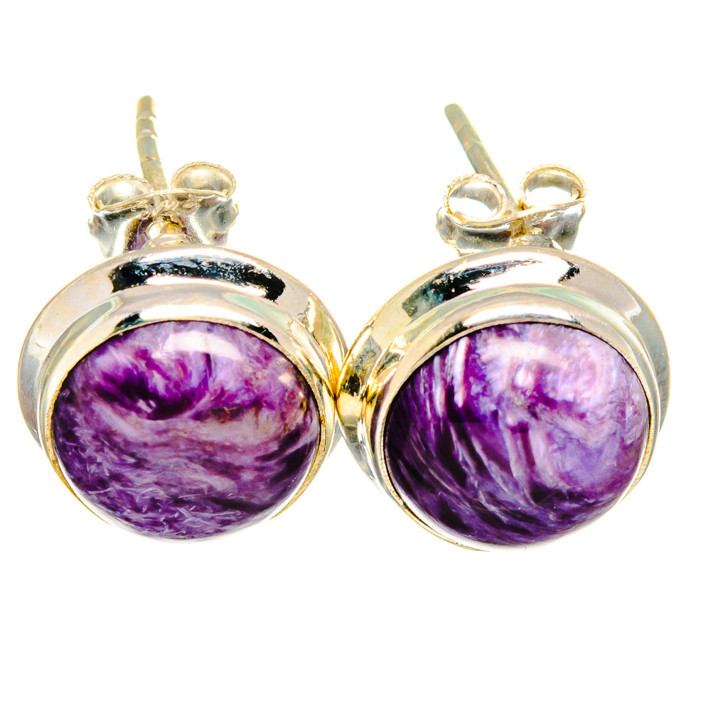 Charoite Earrings handcrafted by Anasilvercos - EARR421945
