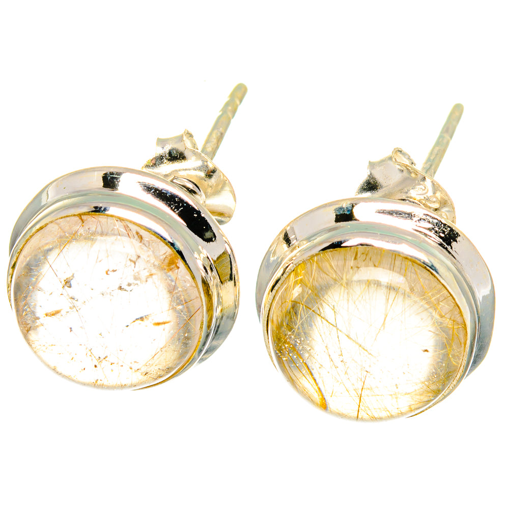 Rutilated Quartz Earrings handcrafted by Anasilvercos - EARR421984