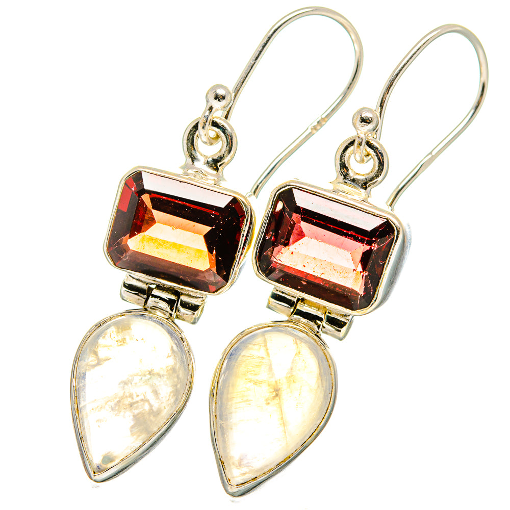 Rainbow Moonstone Earrings handcrafted by Anasilvercos - EARR421986