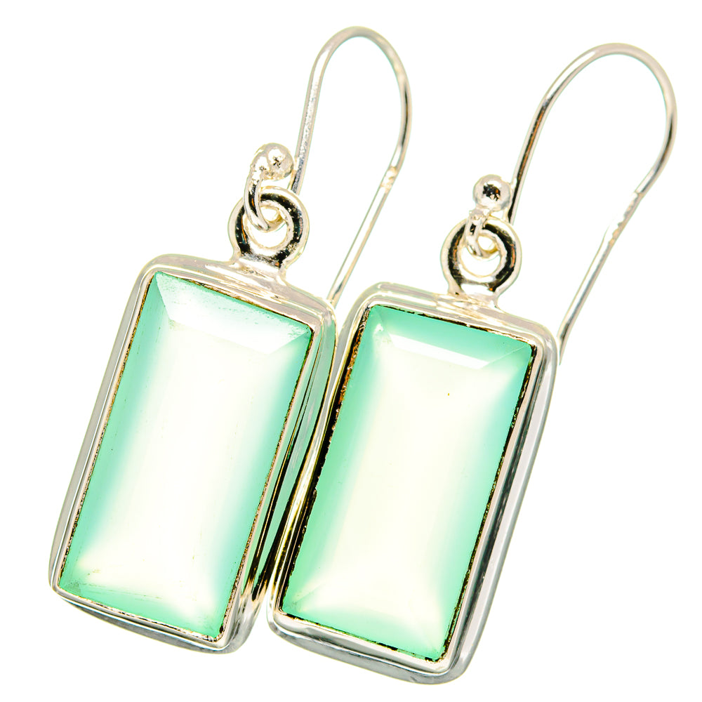 Aqua Chalcedony Earrings handcrafted by Anasilvercos - EARR421988