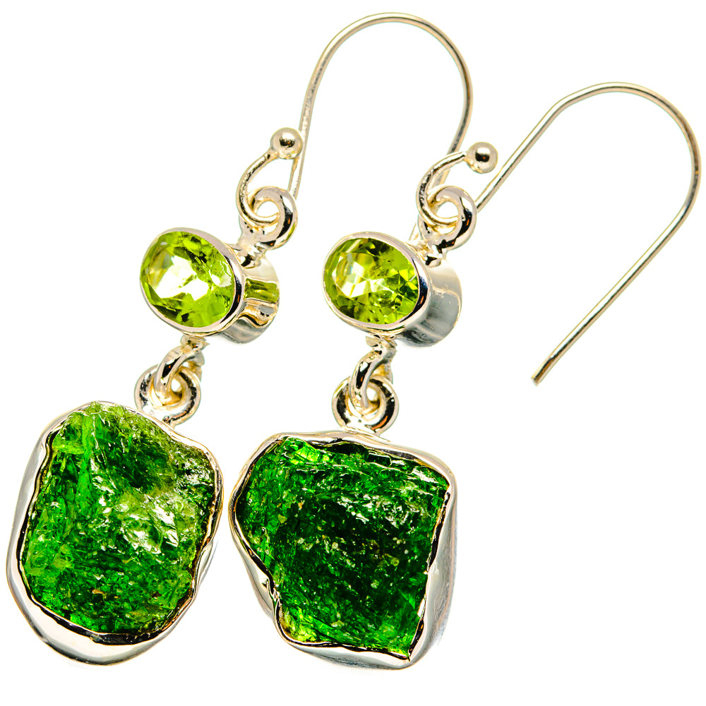 Chrome Diopside Earrings handcrafted by Anasilvercos - EARR421989