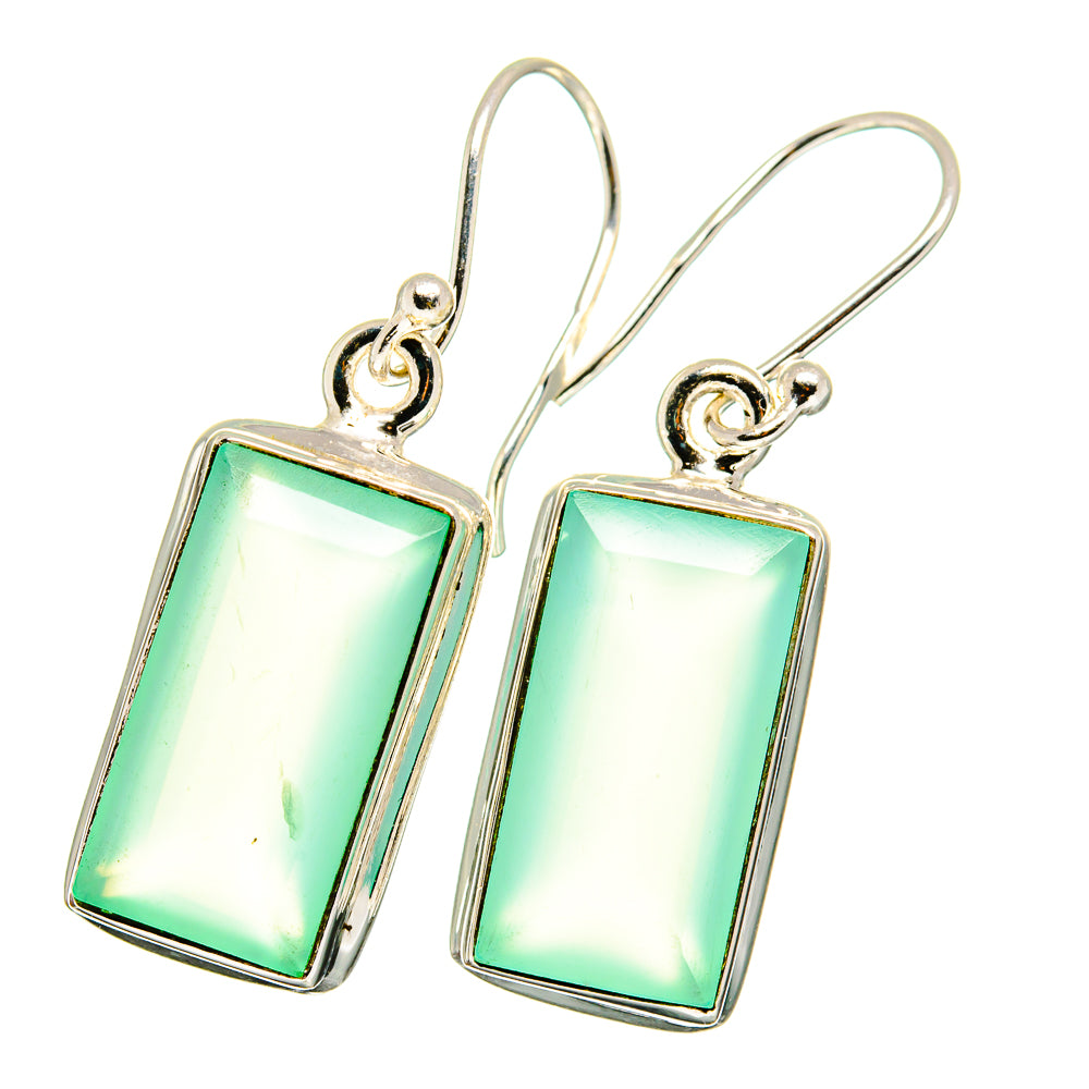 Aqua Chalcedony Earrings handcrafted by Anasilvercos - EARR421997