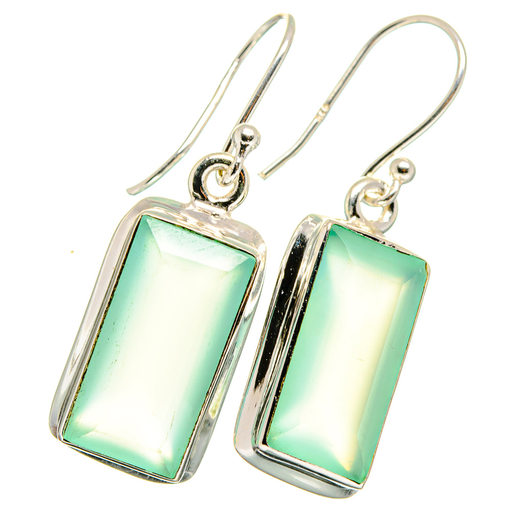 Aqua Chalcedony Earrings handcrafted by Anasilvercos - EARR422004
