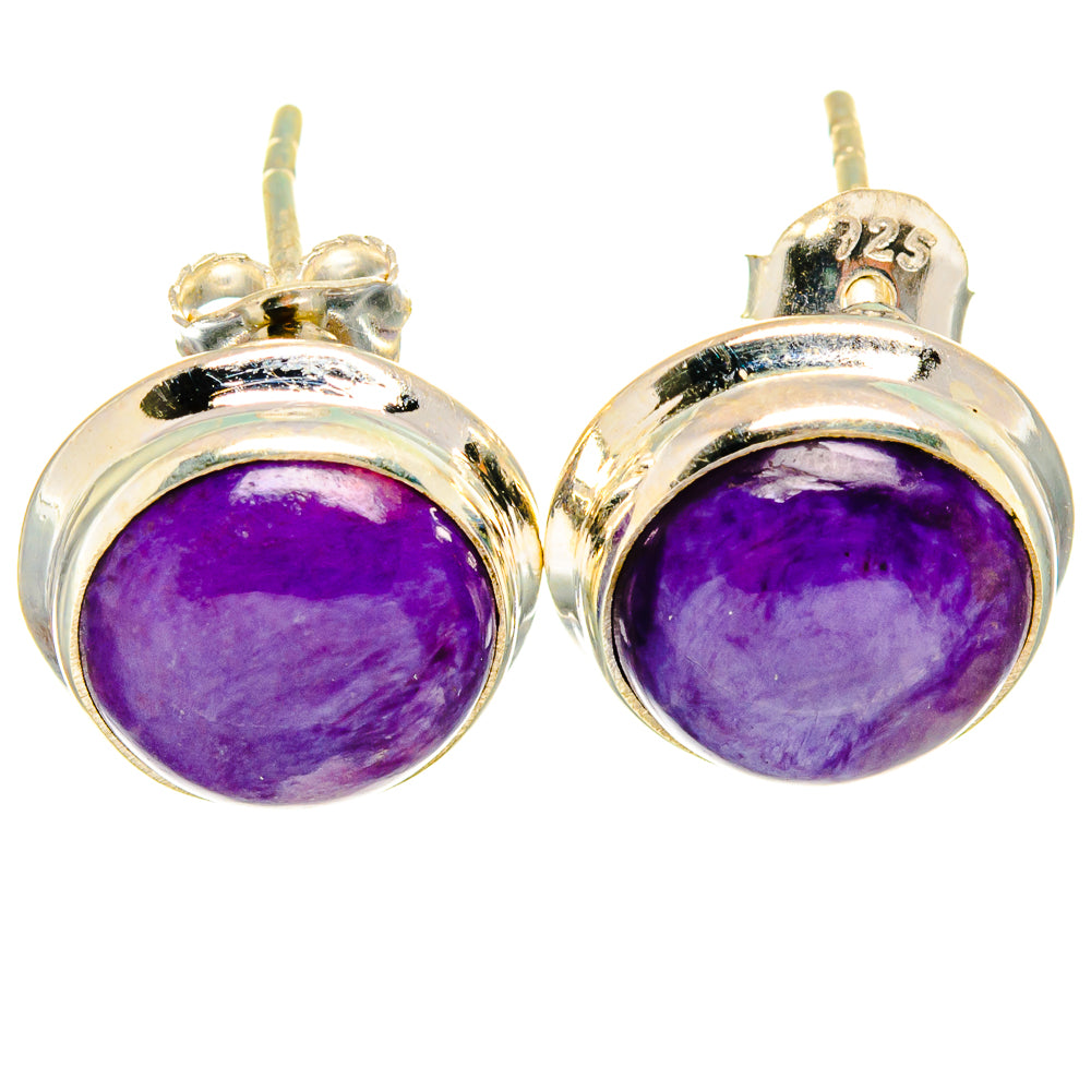 Charoite Earrings handcrafted by Anasilvercos - EARR422067