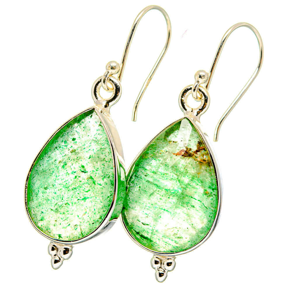 Green Aventurine Earrings handcrafted by Anasilvercos - EARR422096