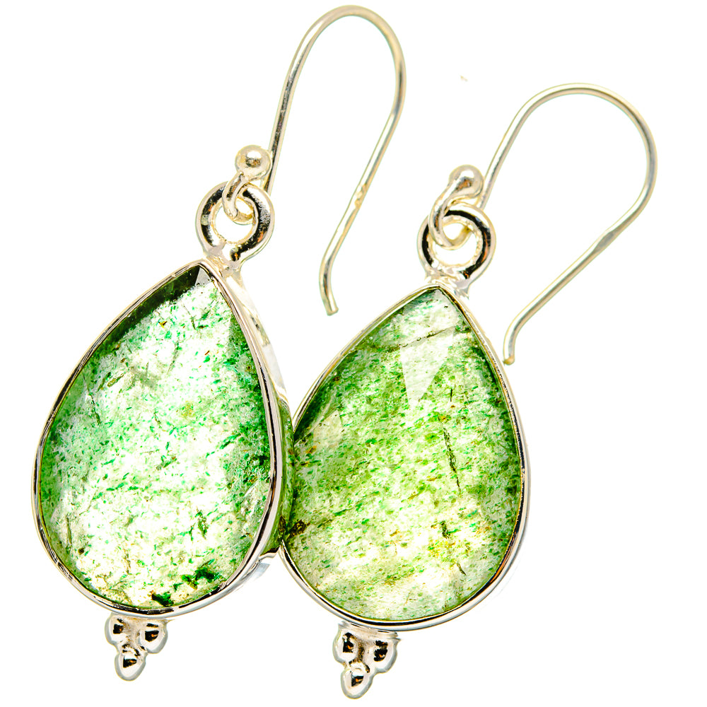 Green Aventurine Earrings handcrafted by Anasilvercos - EARR422102