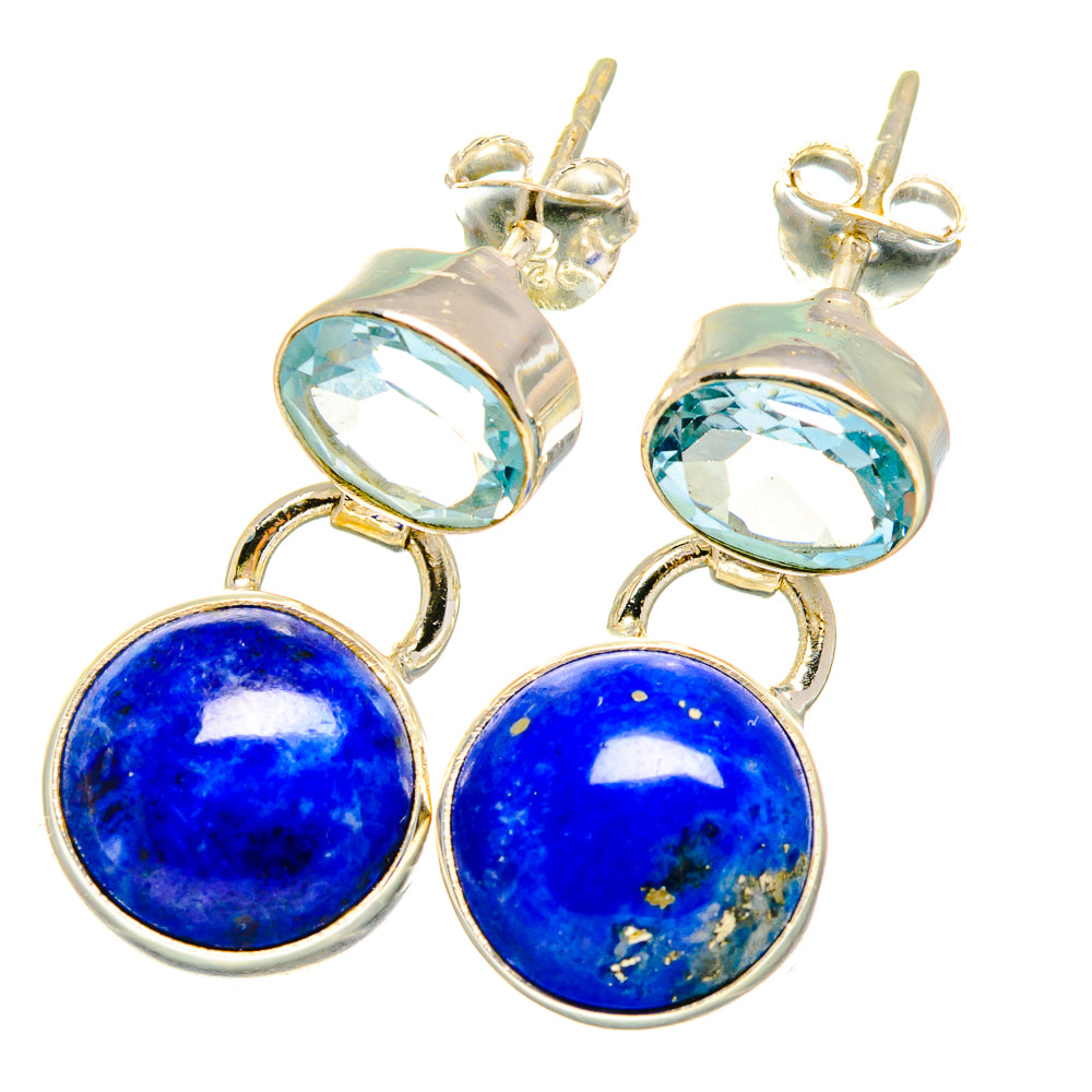 Lapis Lazuli Earrings handcrafted by Anasilvercos - EARR422105