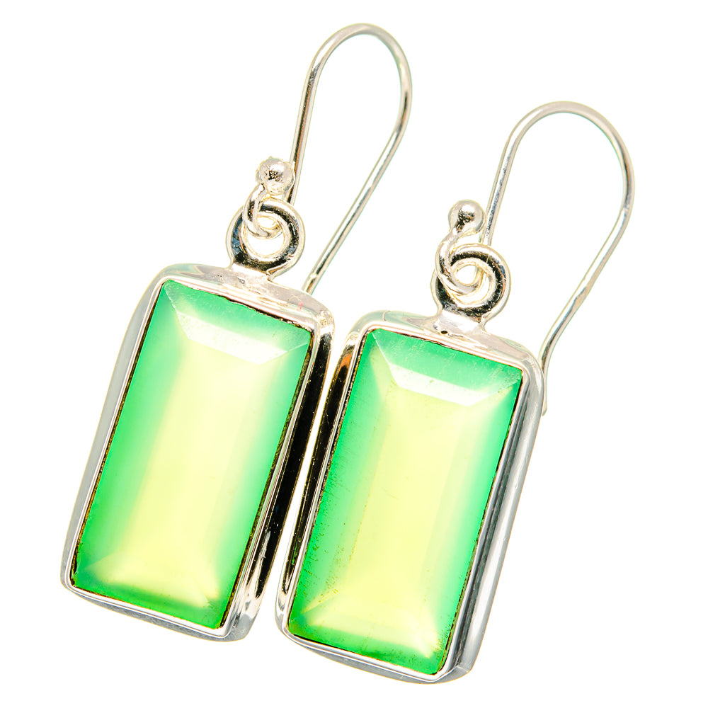 Aqua Chalcedony Earrings handcrafted by Anasilvercos - EARR422119