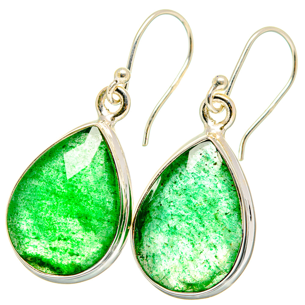 Green Aventurine Earrings handcrafted by Anasilvercos - EARR422125
