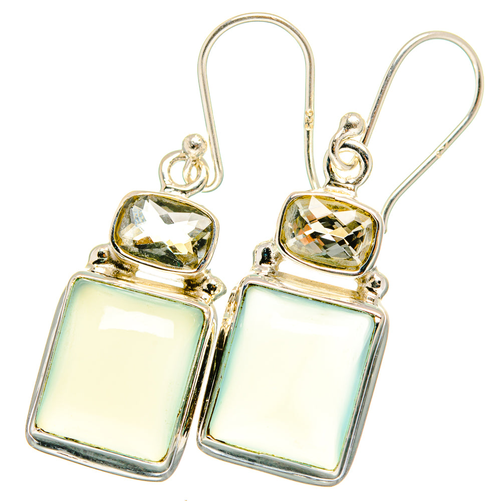 Aqua Chalcedony Earrings handcrafted by Anasilvercos - EARR422127