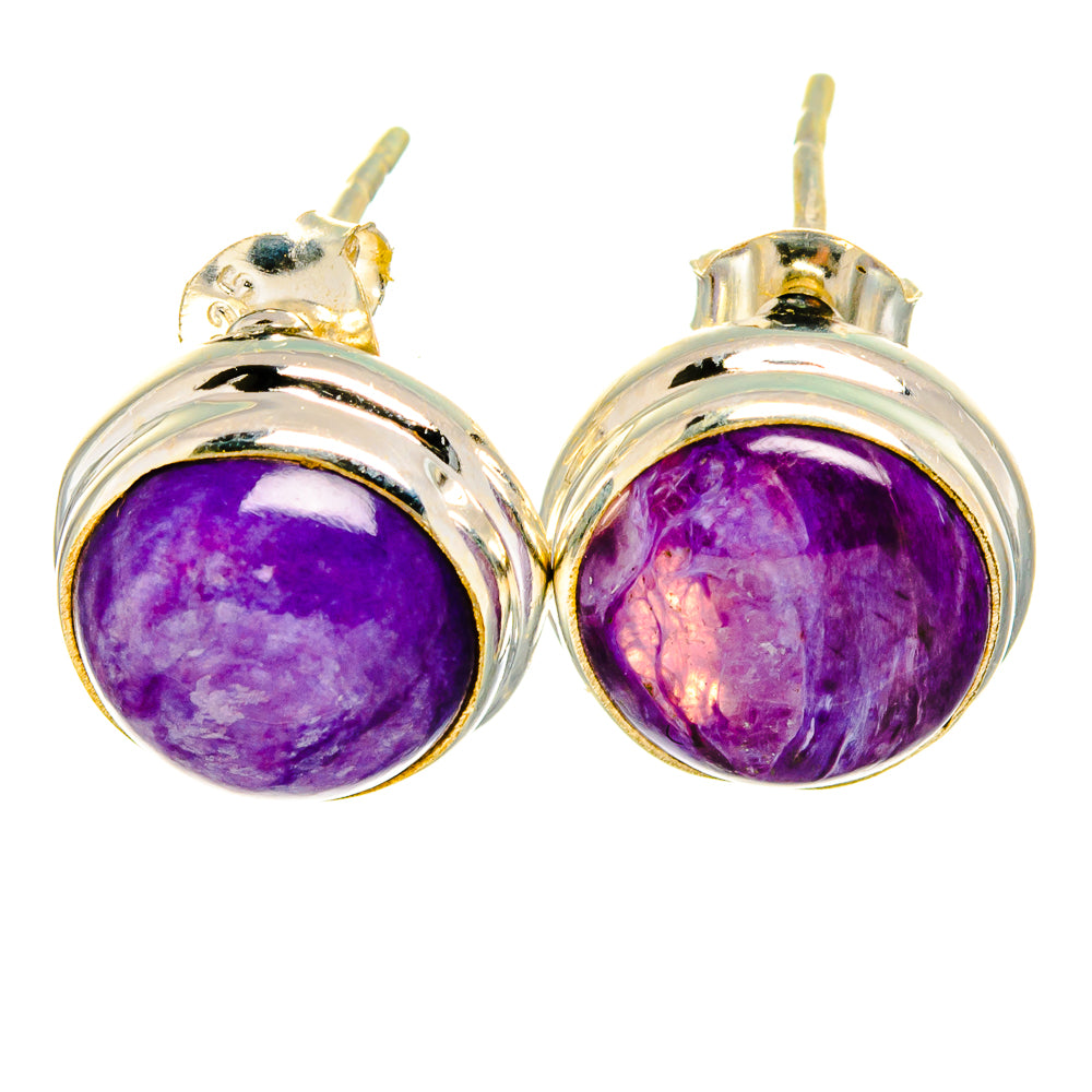 Charoite Earrings handcrafted by Anasilvercos - EARR422130