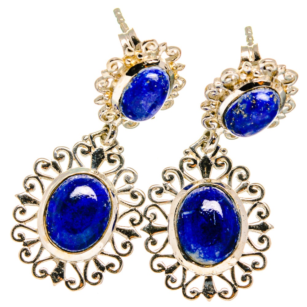 Lapis Lazuli Earrings handcrafted by Anasilvercos - EARR422139