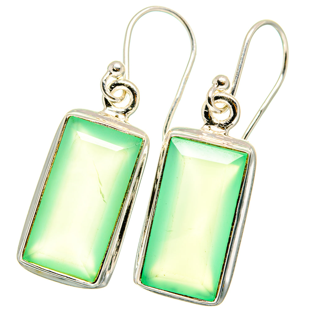 Aqua Chalcedony Earrings handcrafted by Anasilvercos - EARR422144
