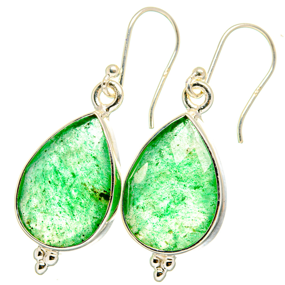 Green Aventurine Earrings handcrafted by Anasilvercos - EARR422145