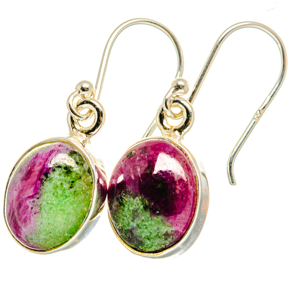 Ruby Zoisite Earrings handcrafted by Anasilvercos - EARR422148