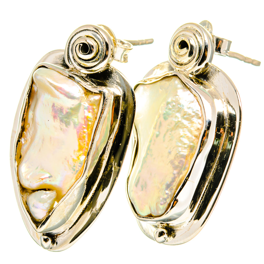 Mother Of Pearl Earrings handcrafted by Anasilvercos - EARR422152