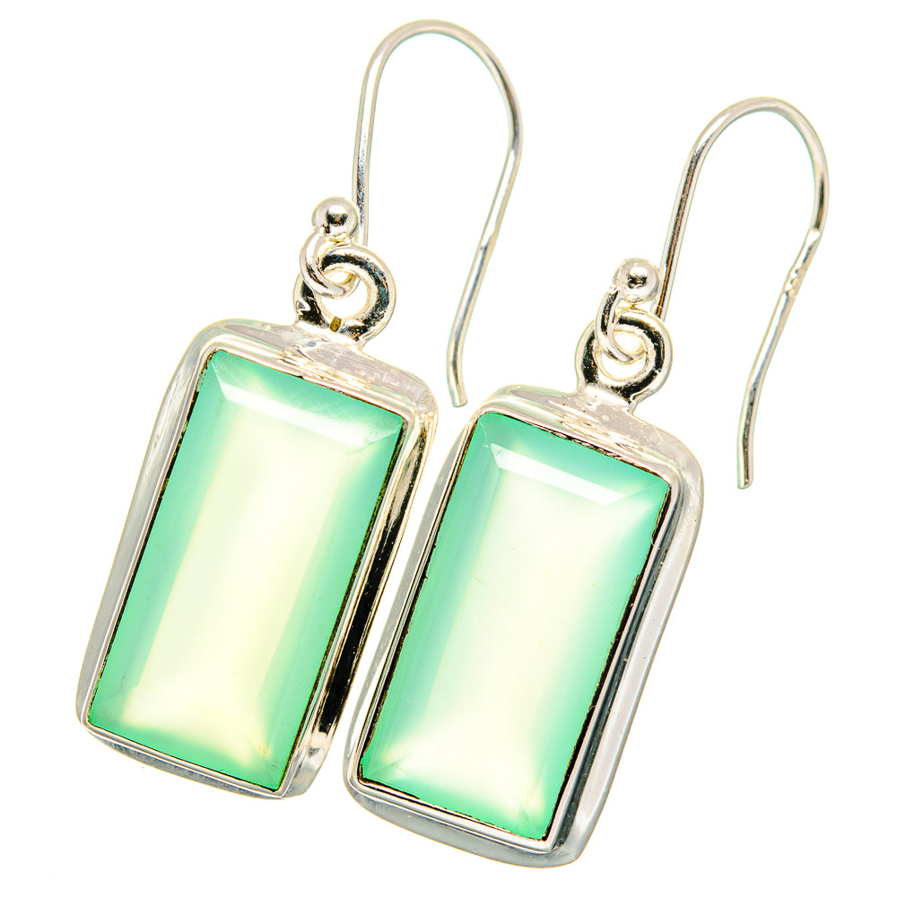 Aqua Chalcedony Earrings handcrafted by Anasilvercos - EARR422193